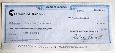 Official Loan Check